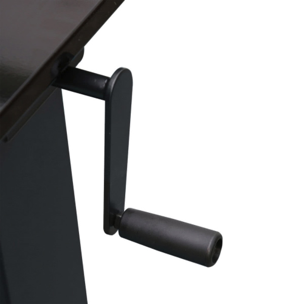 Luxor STANDCF48-BK/BO Adjustable Standing Desk with Black Steel Frame and Black Oak Desktop - 48"
