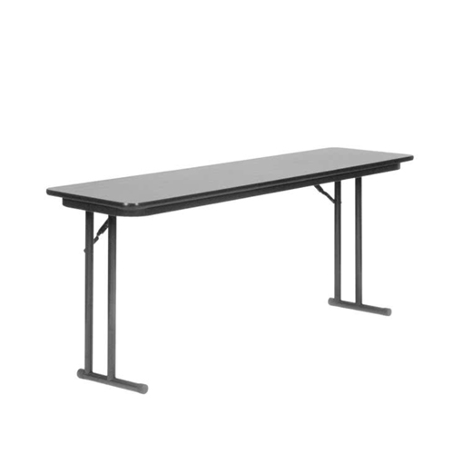 Correll ST2472PX01 24" x 72" Walnut 3/4" High-Pressure Folding Seminar Table