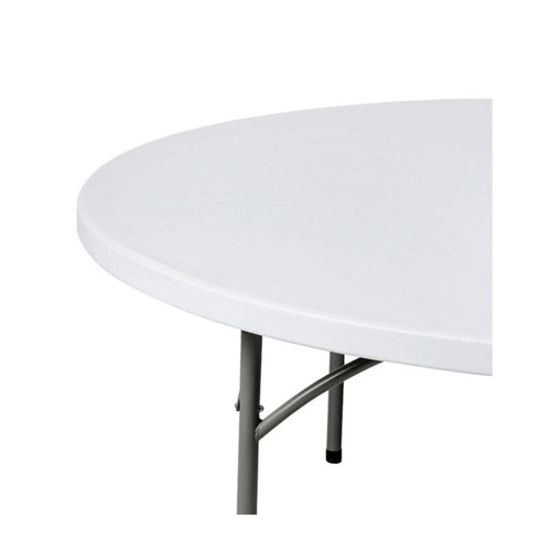 Lancaster Table & Seating 72" Round Heavy Duty Granite White Plastic Folding Table