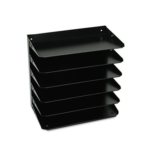 Steelmaster 26425L008 Soho 12" x 8 3/4" x 12 1/8" Blue 5 Section Steel Desk Organizer