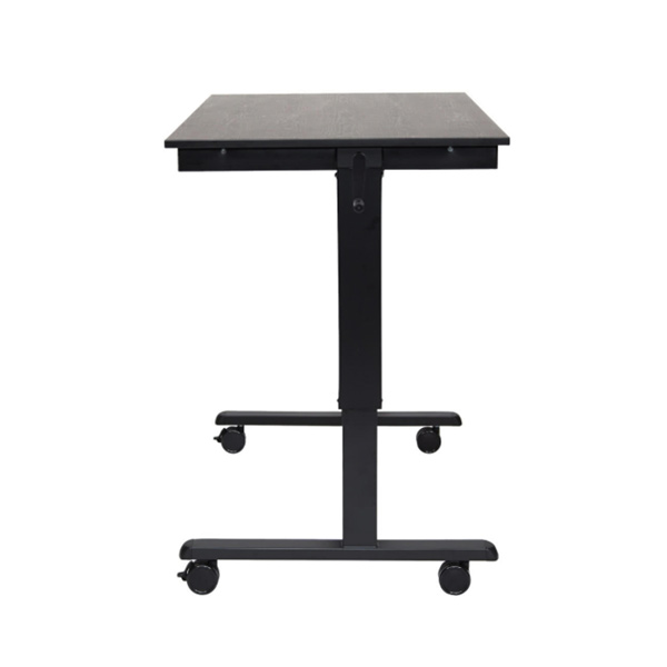 Luxor STANDCF48-BK/BO Adjustable Standing Desk with Black Steel Frame and Black Oak Desktop - 48"