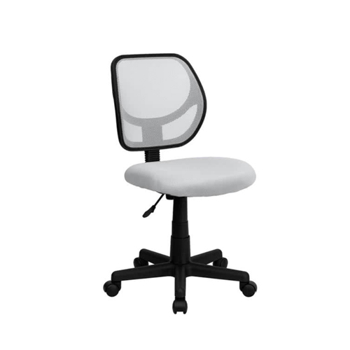 Flash Furniture WA-3074-BK-GG Mid-Back Black Mesh Office / Task Chair with Nylon Frame and Swivel Base