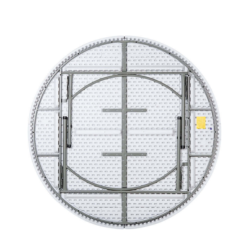 Lancaster Table & Seating 72" Round Heavy Duty Granite White Plastic Folding Table