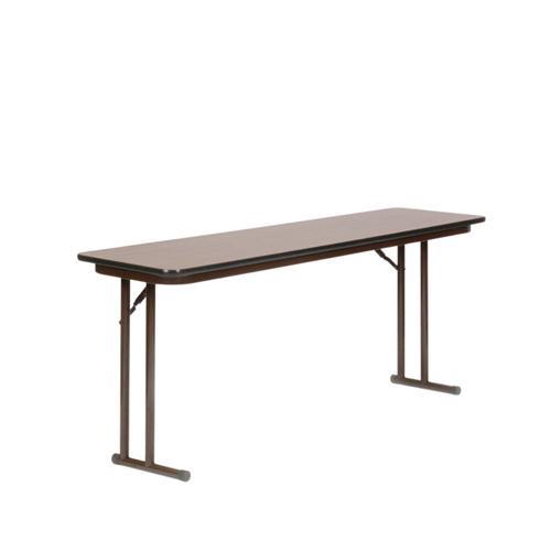 Correll ST1860PX15 18" x 60" Rectangular  Granite High-Pressure Folding Seminar Table with Off-Set Legs