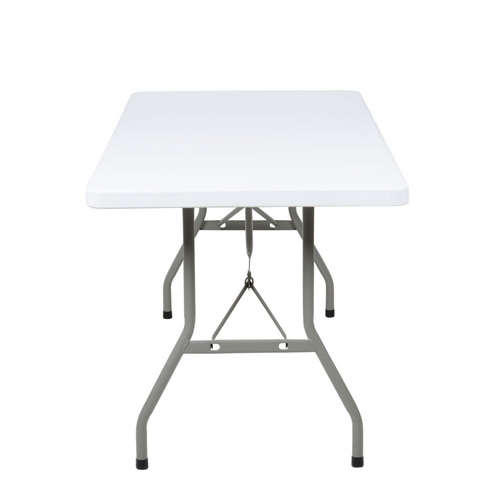 Lancaster Table & Seating 30" x 96" Heavy Duty Granite White Plastic Folding Table