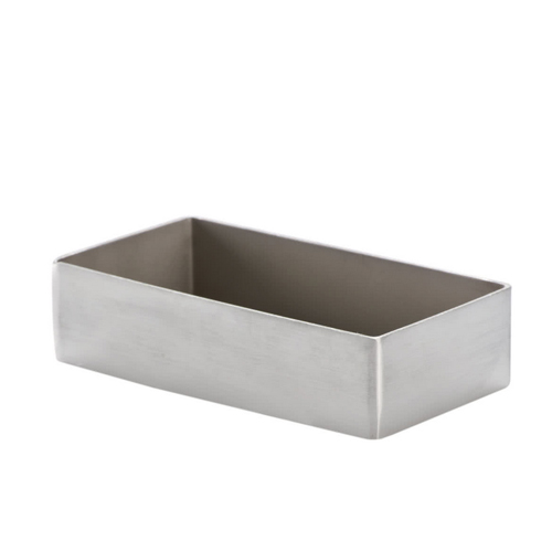 American Metalcraft SSPT3 4 1/4" x 2 1/4" Rectangular Satin Finish Stainless Steel Sugar Packet / Cube Holder