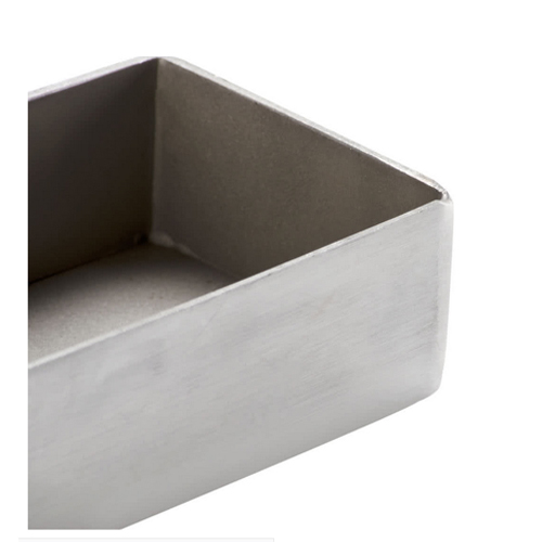American Metalcraft SSPT3 4 1/4" x 2 1/4" Rectangular Satin Finish Stainless Steel Sugar Packet / Cube Holder