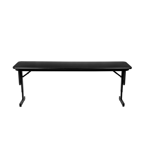 Correll SPA1872PX07 18" x 72" Black Granite Adjustable Height Panel Leg Folding Seminar Table