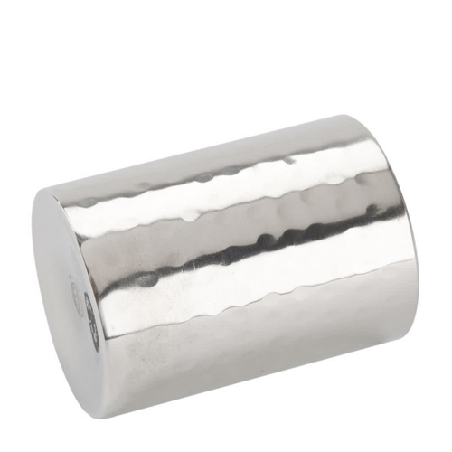 American Metalcraft HMSPH2 2" x 2 3/4" Round Hammered Stainless Steel Sugar Packet / Cube Holder