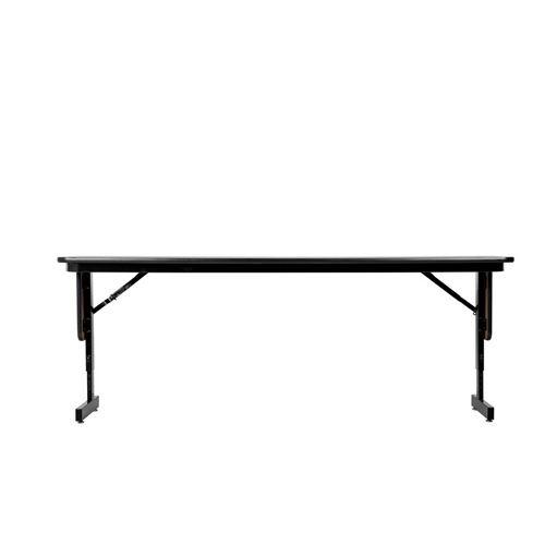 Correll SPA1872PX07 18" x 72" Black Granite Adjustable Height Panel Leg Folding Seminar Table