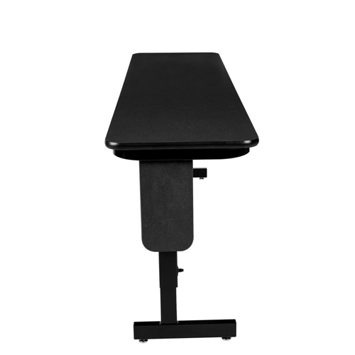 Correll SPA1896PX07 18" x 96" Black Granite Adjustable Height Panel Leg Folding Seminar Table