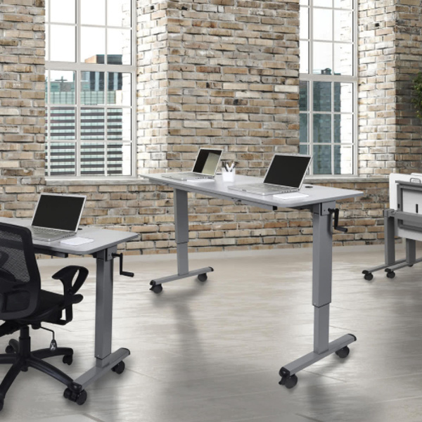Luxor STAND-NESTC-72 72" Adjustable Height Flip Top Nesting Table